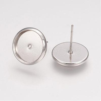 Brass Stud Earring Settings KK-H021-1N-NF-1