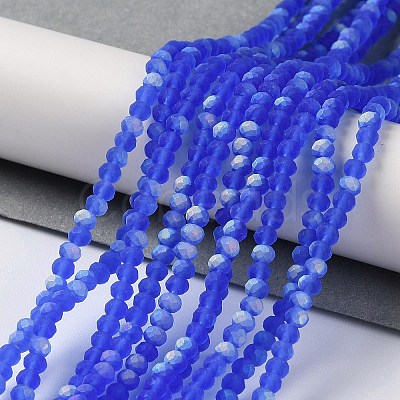 Imitation Jade Glass Beads Strands EGLA-A034-T2mm-MB31-1