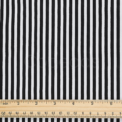 Cotton Fabric with Strip Pattern DIY-PH0037-96A-1