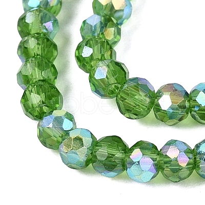 AB Color Plated Transparent Glass Rondelle Beads Strands EGLA-T029-2mm-10M-1