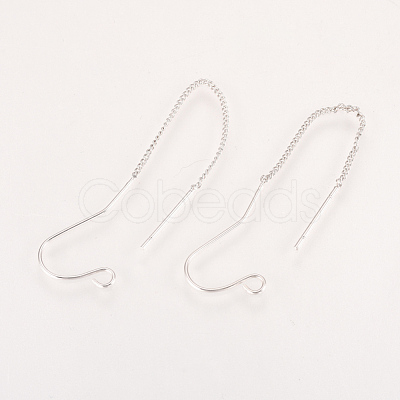Brass Stud Earring Findings KK-Q735-363P-1