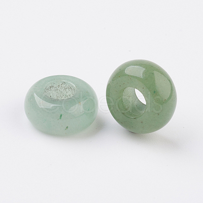 Natural Green Aventurine European Beads G-G740-12x6mm-19-1