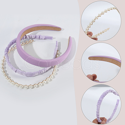 Elegant Cloth Hair Bands AJEW-WH20033-045B-1