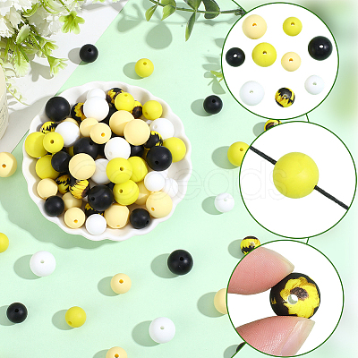 100Pcs Silicone Beads SIL-PA0001-39B-1