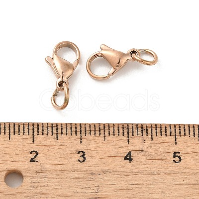 304 Stainless Steel Lobster Claw Clasps STAS-K155-A-11RG-1