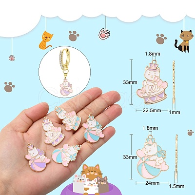 20Pcs 4 Styles Alloy Enamel Pendants ENAM-CJ0004-98-1