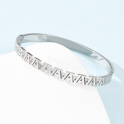 304 Stainless Steel Micro Pave Cubic Zirconia Hinged Bangles for Women BJEW-Z146-01P-1