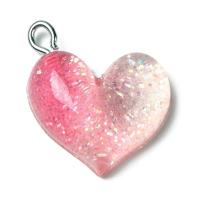 Gradient Color Transparent Resin Pendants RESI-A023-01D-1