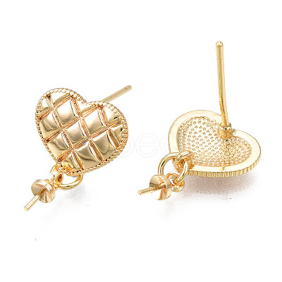 Brass Stud Earring Findings LS-KK-N233-133-1