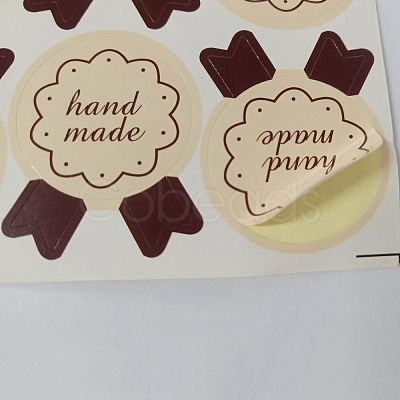 Medal with Word Hand Made Pattern Paper Stickers DIY-WH0308-131-1