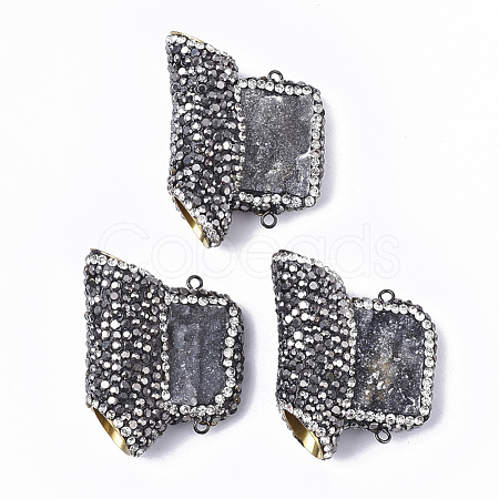 Dyed Natural Druzy Quartz Chandelier Components Links RB-Q215-010A-1