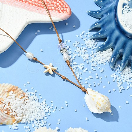 Shell Pendant Necklaces X1-NJEW-TA00179-03-1