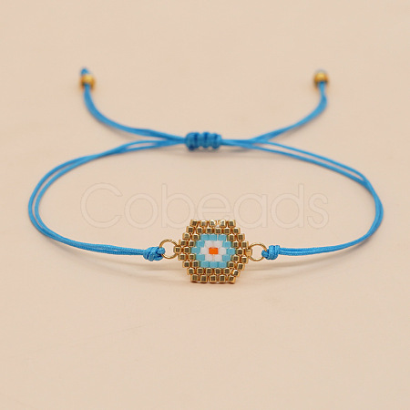 Bohemian Style Glass Seed Beaded Link Bracelets PL8601-4-1