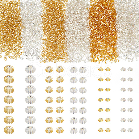 6 Styles 4144 Pcs Glass Seed Beads SEED-HY0001-19-1