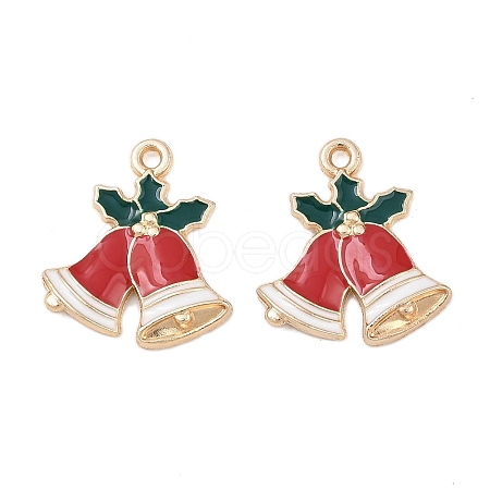 Christmas Alloy Enamel Pendants FIND-I067-02KCG-04B-1