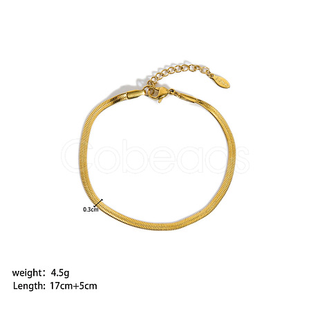 Stylish 304 Stainless Steel Snake Chain Bracelets for Women LS-XR9988-8-1