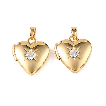 Brass Crystal Rhinestone Locket Pendants KK-CBA7157-07G-1
