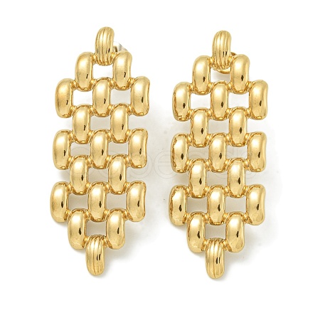 Ion Plating(IP) 304 Stainless Steel Stud Earrings EJEW-G400-12G-1