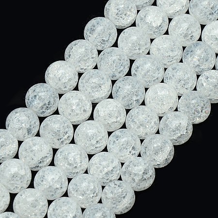 Synthetic Crackle Quartz Round Beads Strands G-L155-10mm-03-1