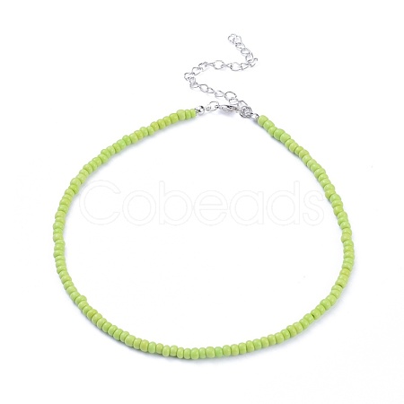Glass Seed Beaded Necklaces NJEW-JN02691-03-1