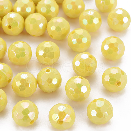 Opaque Acrylic Beads TACR-S154-10F-08-1