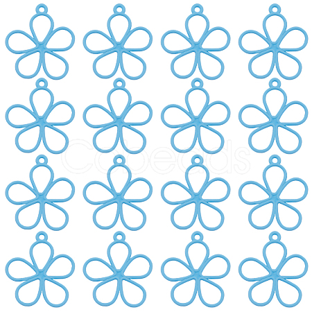 50Pcs Hollow Spray Painted Alloy Pendants FIND-SC0012-27B-1