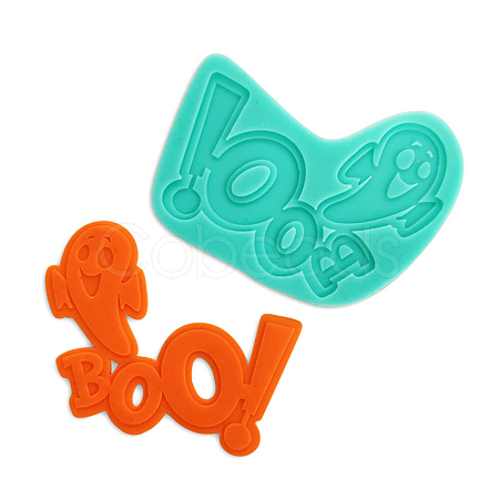 DIY Word BOO Food Grade Silicone Molds DIY-G057-A15-1
