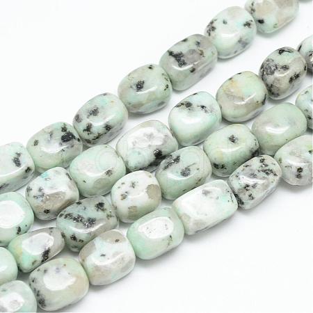 Natural Sesame Jasper/Kiwi Jasper Bead Strands G-R357-07-1