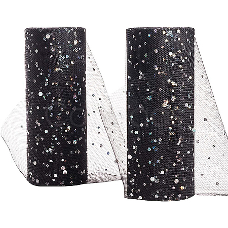 Glitter Sequin Deco Mesh Ribbons OCOR-BC0008-40-1
