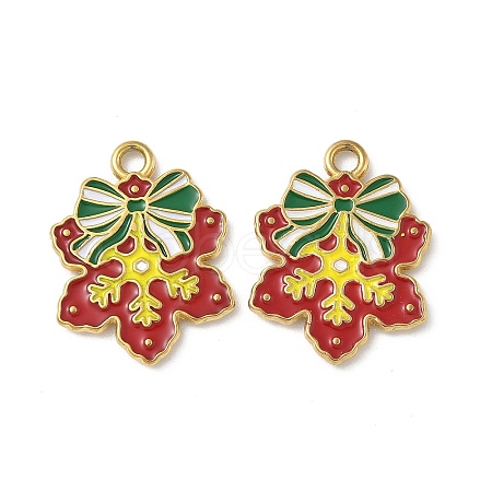 304 Stainless Steel Enamel Pendants STAS-L300-012G-33-1