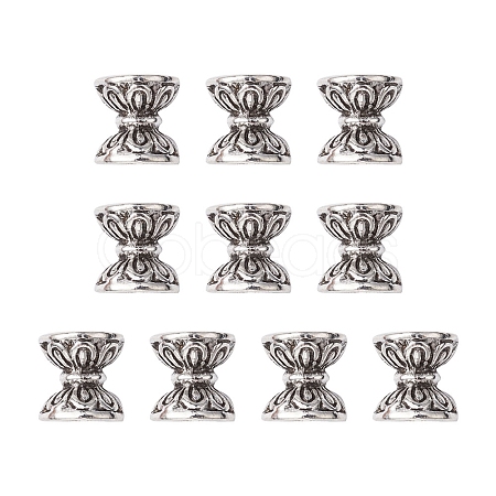 Tibetan Style Alloy Bead Cones TIBEB-YW0001-08-1