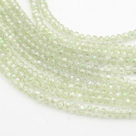 Electroplate Glass Beads Strands EGLA-D020-3x2mm-26-1