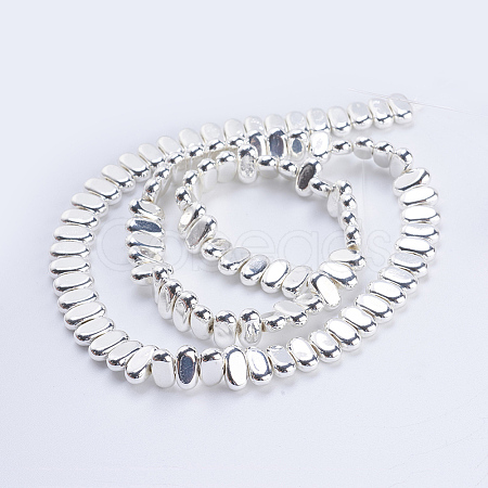 Electroplate Non-magnetic Synthetic Hematite Beads Strands G-J382-4x8x2mm-B04-1