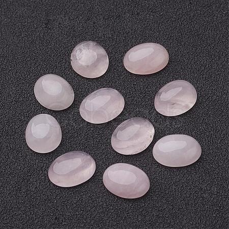 Natural Rose Quartz Cabochons G-ROSE10x8x4-1