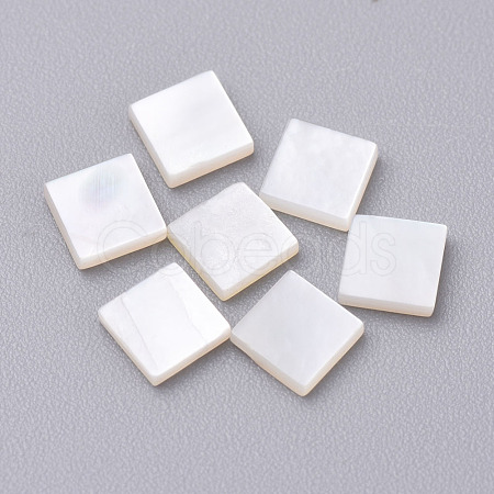 Natural White Shell Mother of Pearl Shell Cabochons SHEL-T007-27B-1
