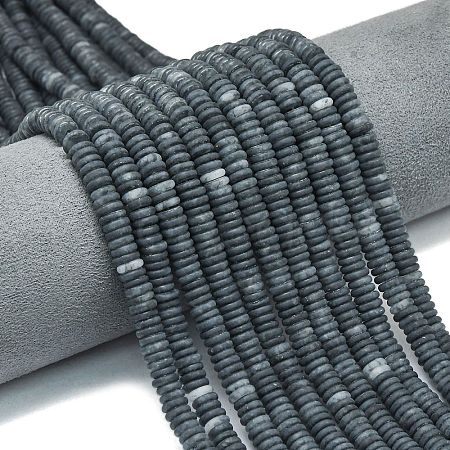 Frosted Natural Black Agate Beads Strands G-K389-C45-01-1