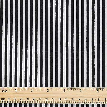 Cotton Fabric with Strip Pattern DIY-PH0037-96A-1