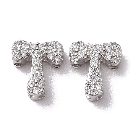 925 Sterling Silver Micro Pave Cubic Zirconia Beads STER-Z005-15P-T-1