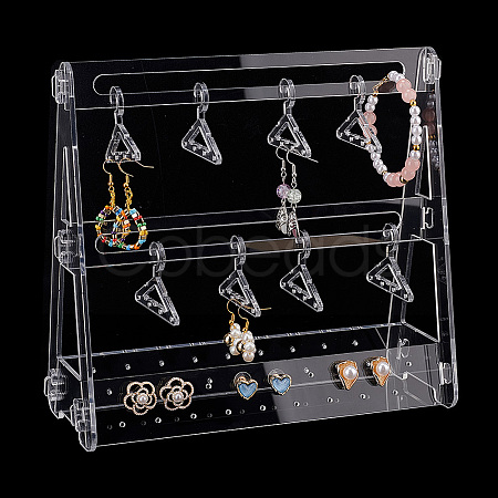 1 Set Transparent Acrylic Earring Display Stands EDIS-PH0001-24C-1