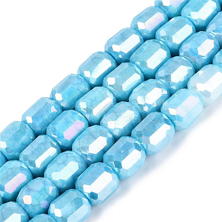 Anti-Tarnish Electroplate Glass Beads Strands EGLA-N027-03A-16-1