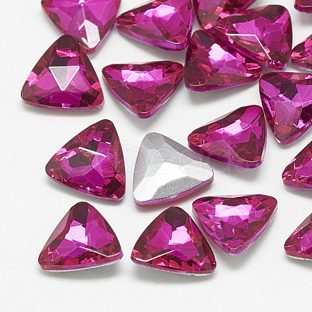 Pointed Back Glass Rhinestone Cabochons RGLA-T087-10mm-09-1