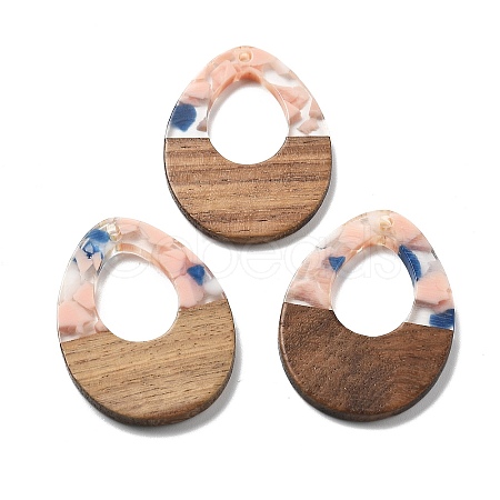 Resin and Walnut Pendants FIND-R051-10A-1