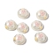 Transparent Resin Cabochons, Half Round with Ice Cream Pattern, White, 24.5x9.5mm