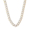 Rack Plating Brass Clear Cubic Zirconia Cup Chain Necklaces, Lead Free & Cadmium Free, Long-Lasting Plated, Real 18K Gold Plated, 15.24 inch(38.7cm)