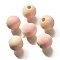 Valentine's Day Element Printed Wood Beads, Round, Bisque, 16mm, Hole: 4mm