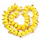 Handmade Lampwork Beads Strands, Duck, Yellow, 18~20x16~17x13~15mm, Hole: 1.2~1.5mm, about 40pcs/strand, 16.73 inch(42.5cm)