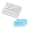 CRASPIRE 1Pc Resin Chapter, DIY Handmade Resin Soap Stamp Chapter, Rectangle, Peace Dove & Word Pattern, Floral White, 4.05x5x1.4cm