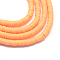 Flat Round Handmade Polymer Clay Bead Spacers, Sandy Brown, 4x1mm, Hole: 1mm, about 380~400pcs/strand, 17.7 inch