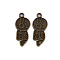 Tibetan Style Alloy Pendant Enamel Settings, Cadmium Free & Lead Free, Spaceman, Antique Bronze, 26x11.5x1.5mm, Hole: 2mm