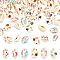 PandaHall Elite 60Pcs 6 Styles Printed Natural Cowrie Shell Beads, No Hole, Mixed Color, 18~23x13~16x7~8mm, 10pcs/color